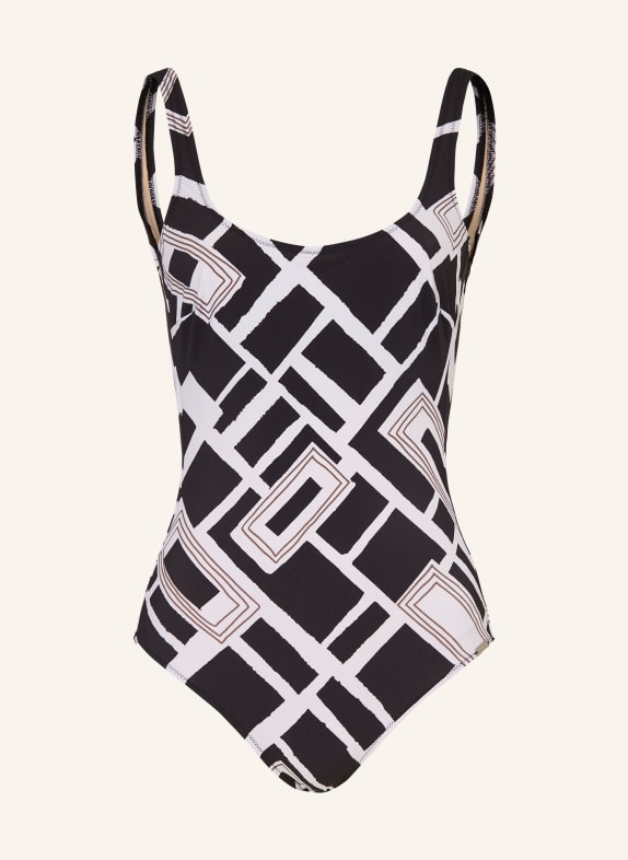 Charmline Shape-Badeanzug GRAPHIC FRAME SCHWARZ / WEISS