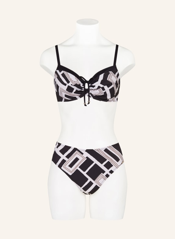 Charmline Bikini met beugels GRAPHIC FRAME ZWART / OLIJF / WIT