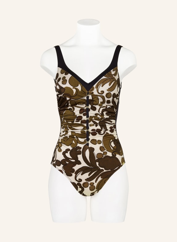 Charmline Shape-badpak ORNAMENT GRACE ZWART / CRÈME / OLIJF
