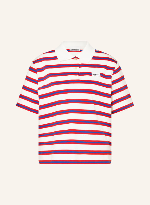 ARMEDANGELS Jerseyové polo tričko ČERVENÁ / MODRÁ / BÍLÁ