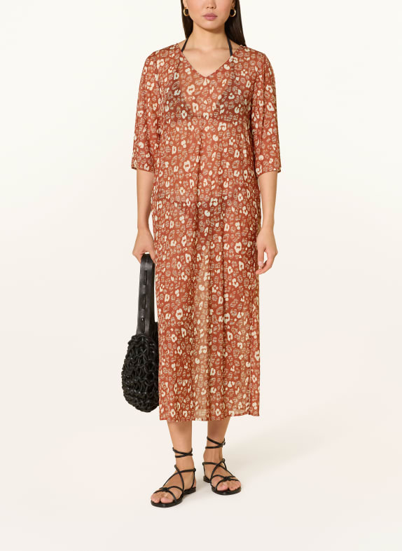 Lidea Strandkleid GILDED WILD COGNAC / CREME