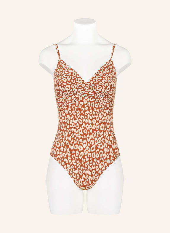 Lidea Badpak GILDED WILD met glittergaren COGNAC / CRÈME