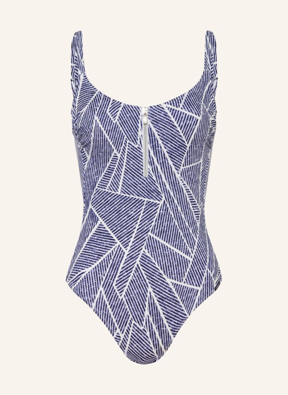 Lidea Badeanzug INDIGO GRID DUNKELBLAU / WEISS