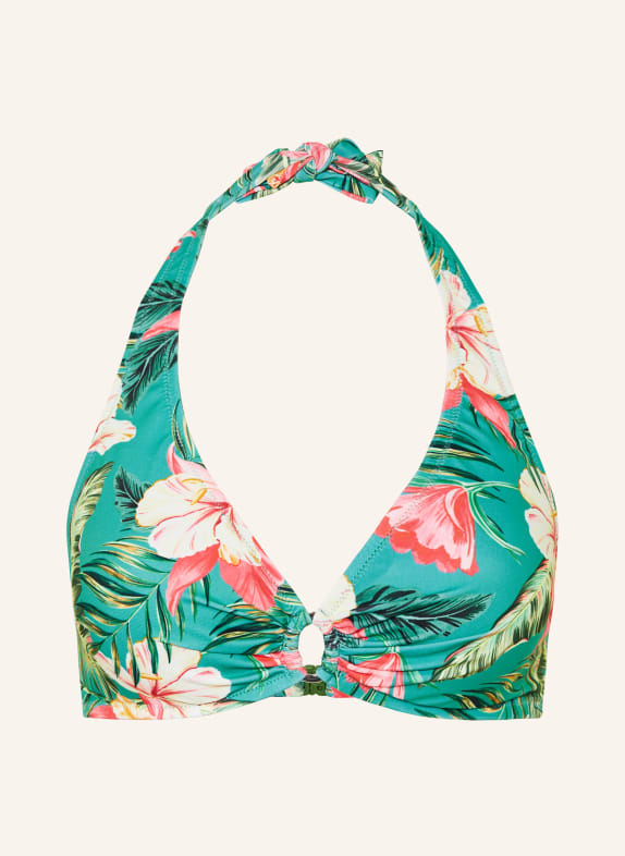 Lidea Neckholder-Bikini-Top TROPIC JOY GRÜN / HELLROT / HELLGELB