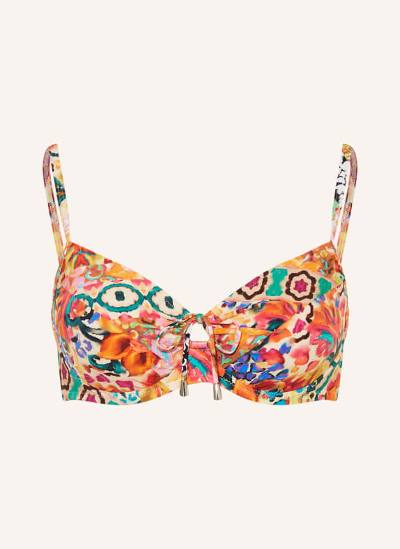 Lidea Bügel-Bikini-Top VIVA VIBE mit Cut-out ORANGE / PINK / BLAU