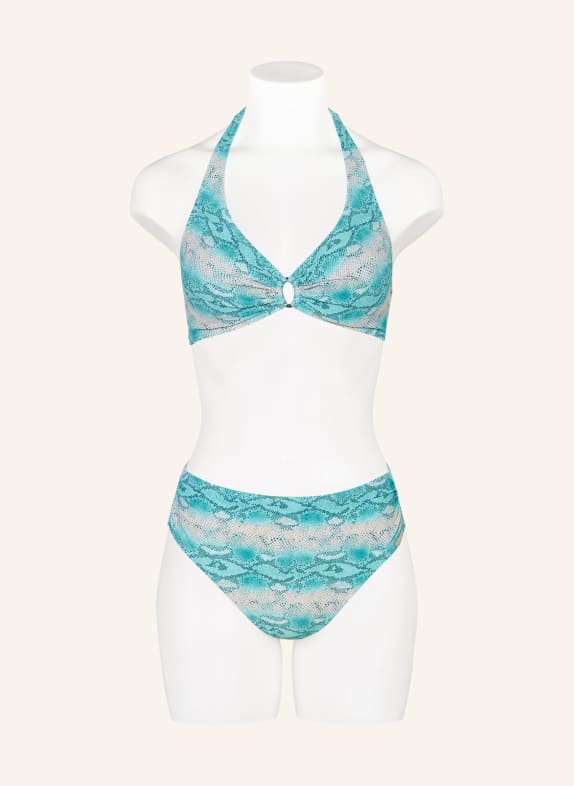 Lidea Neckholder-bikinitop ARCTIC SERPENT TURQUOISE / WIT / ZWART