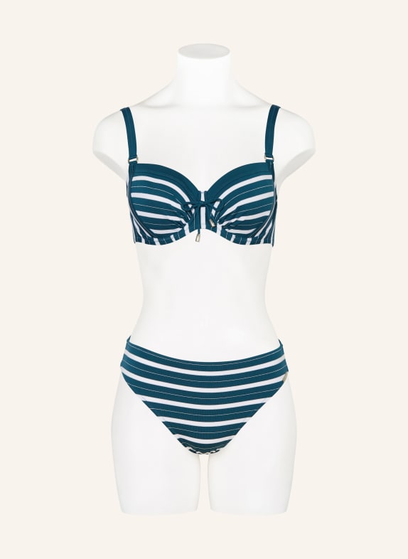 Lidea Bikinitop met beugels STRIVE STRIPE PETROL / ZILVER / WIT