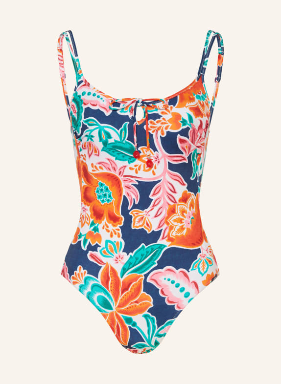 Lidea Badeanzug PETAL PATCH DUNKELBLAU / ORANGE / DUNKELGRÜN