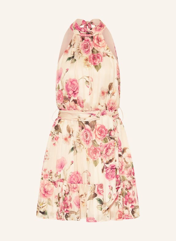 GUESS DANIELE dress BEIGE / LIGHT RED / GREEN