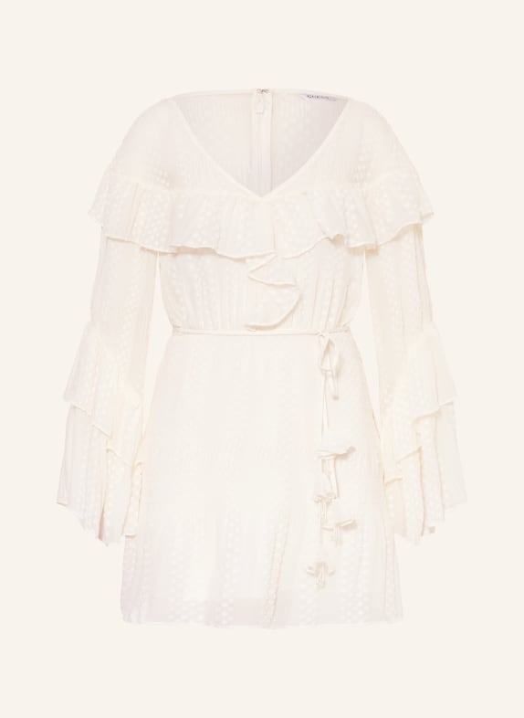 GUESS LAURENCE dress with ruffles CREAM