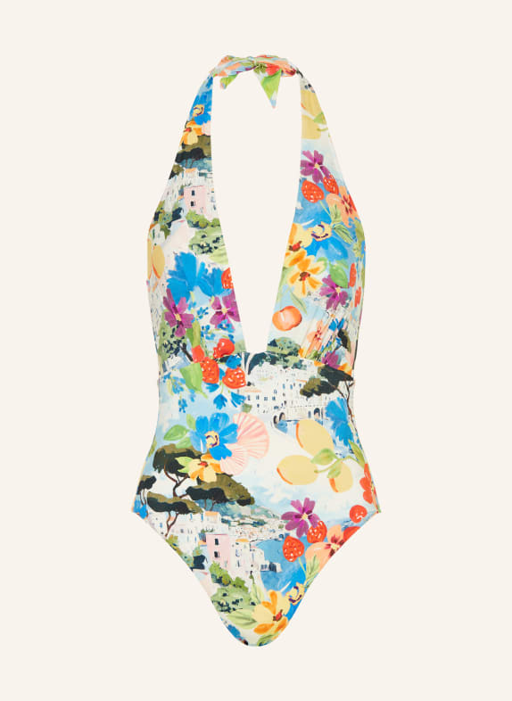 MARYAN MEHLHORN Neckholder-Badeanzug RIVIERA BLAU / ROT / GELB