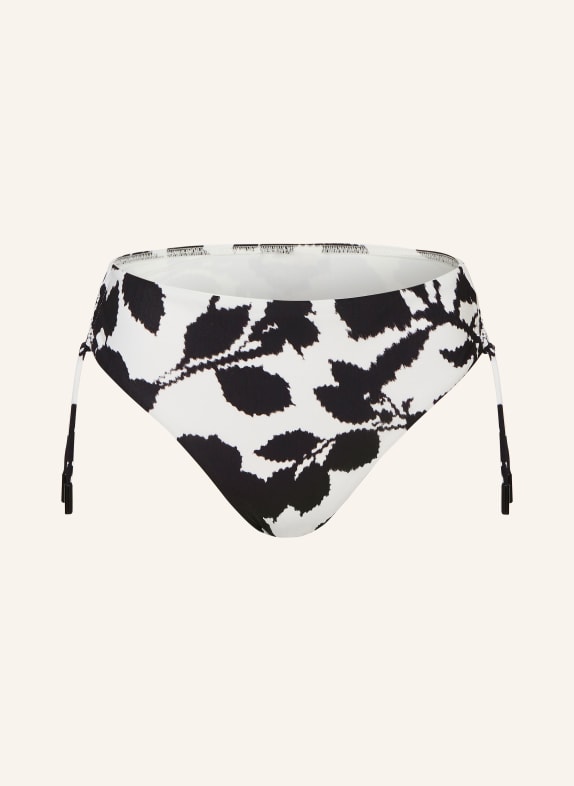 MARYAN MEHLHORN Podstawowe figi bikini FLORASCAPE CZARNY / BIAŁY