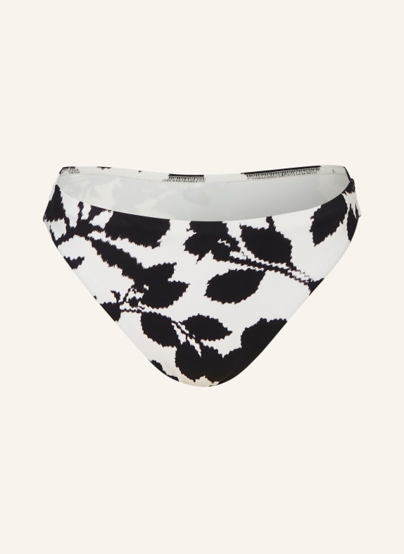 MARYAN MEHLHORN Podstawowe figi bikini FLORASCAPE CZARNY / BIAŁY