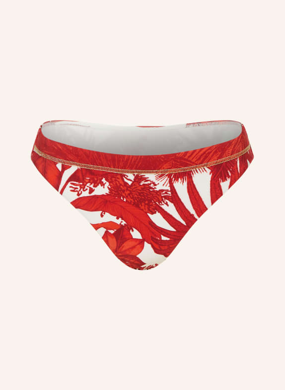 MARYAN MEHLHORN Basic-Bikini-Hose PALMARIA mit Glitzergarn ROT / WEISS