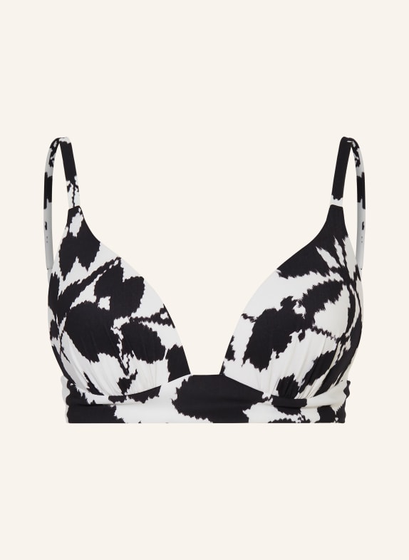 MARYAN MEHLHORN Bralette bikini FLORASCAPE CZARNY / BIAŁY