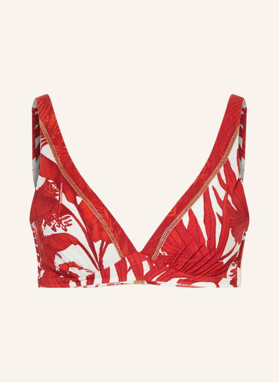 MARYAN MEHLHORN Bügel-Bikini-Top PALMARIA ROT / WEISS