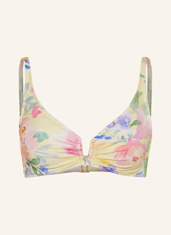 MARYAN MEHLHORN Bralette-Bikini-Top FLORESSENCE HELLGELB / ROSA / GRÜN