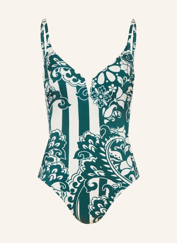 MARYAN MEHLHORN HALCYON swimsuit GREEN / WHITE