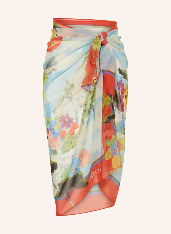 MARYAN MEHLHORN Seidenpareo RIVIERA HELLBLAU / ROT / GRÜN