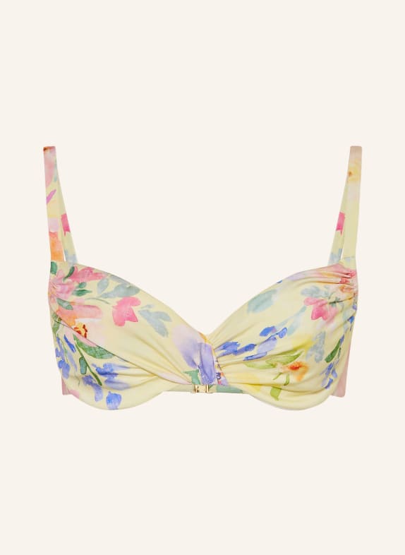 MARYAN MEHLHORN Bügel-Bikini-Top FLORESSENCE HELLGELB / ROSA / BLAU