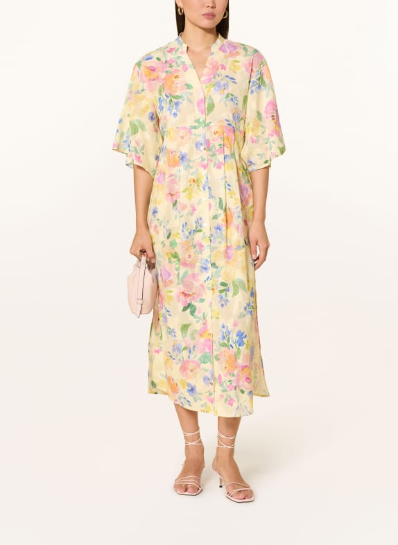 MARYAN MEHLHORN FLORESSENCE beach dress LIGHT YELLOW / GREEN / BLUE