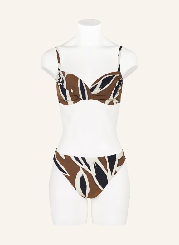 MARYAN MEHLHORN Basic bikinibroekje NOMADE BRUIN / WIT / ZWART
