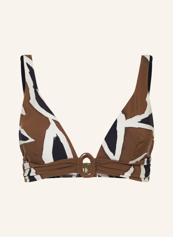 MARYAN MEHLHORN Bralette-bikinitop NOMADE BRUIN / CRÈME / ZWART