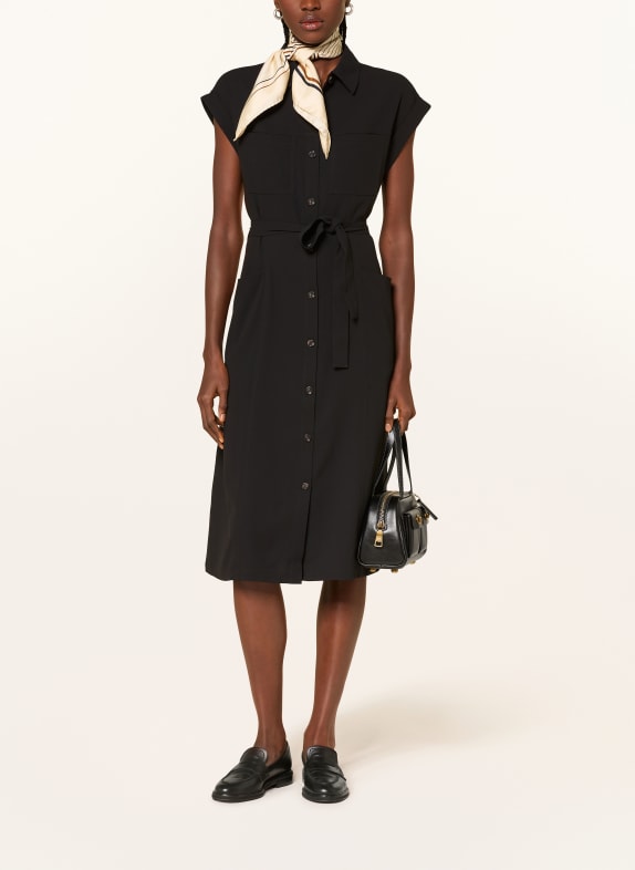 lilienfels Hemdblusenkleid SCHWARZ