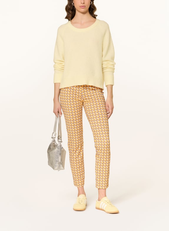 SEDUCTIVE 7/8-broek SABRINA van jersey DONKERGEEL / BRUIN / ECRU