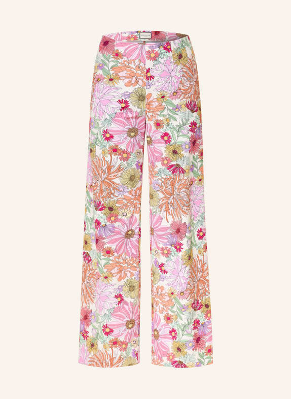 SEDUCTIVE Marlene kalhoty KIMBERLY z jersey RŮŽOVÁ / REŽNÁ / ORANŽOVÁ