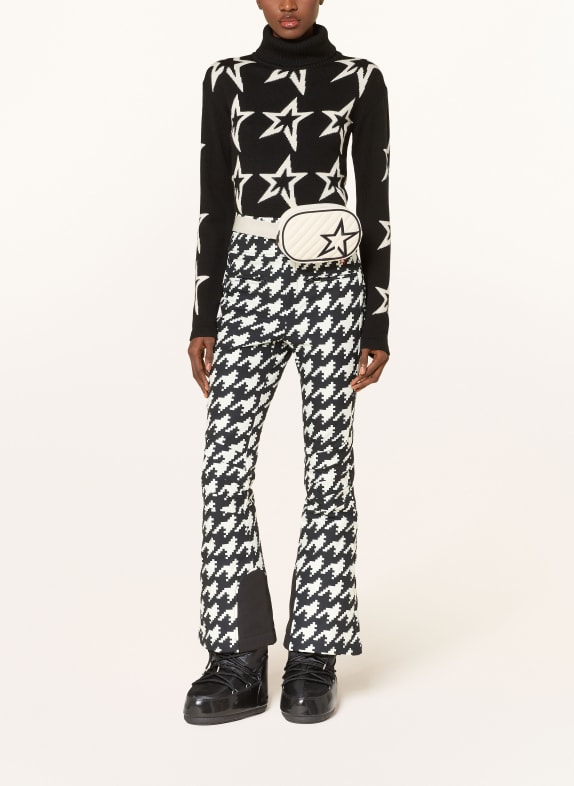 PERFECT MOMENT Pullover STAR DUST aus Merinowolle SCHWARZ / CREME