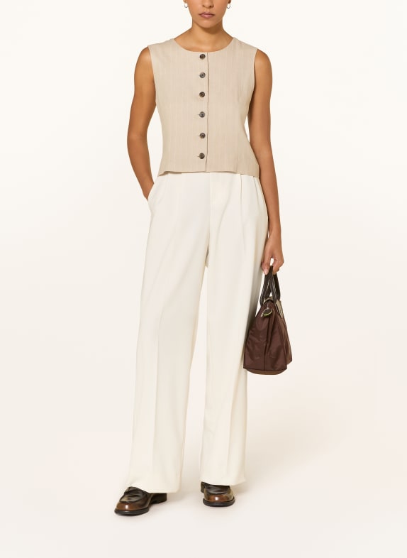 Part Two Weste AZANIAPW aus Leinen BEIGE / WEISS