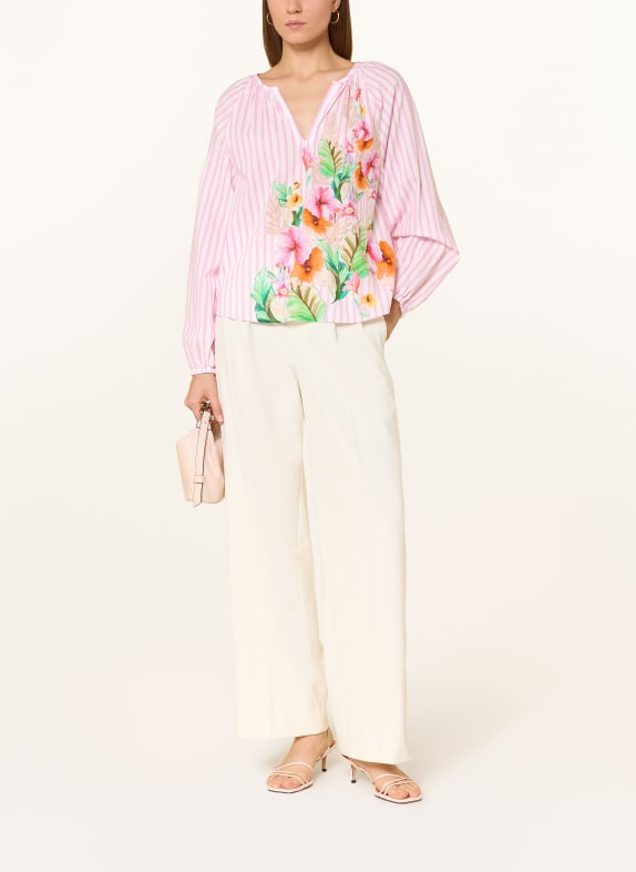 Emily VAN DEN BERGH Blouse ROZE / ORANJE / WIT