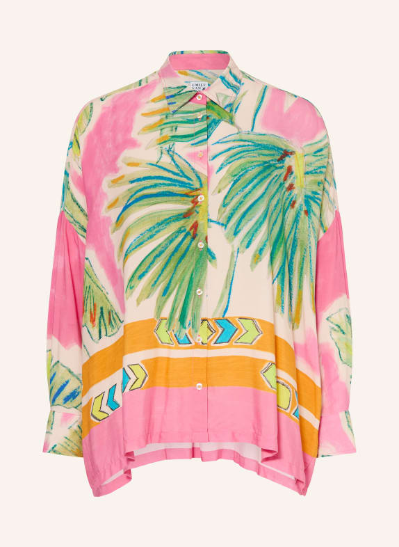 Emily VAN DEN BERGH koszula MOCNORÓŻOWY / KREMOWY / ZIELONY