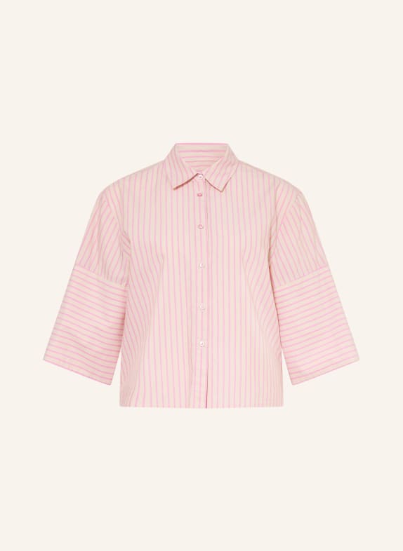 Emily VAN DEN BERGH Shirt blouse with 3/4 sleeves CREAM / PINK