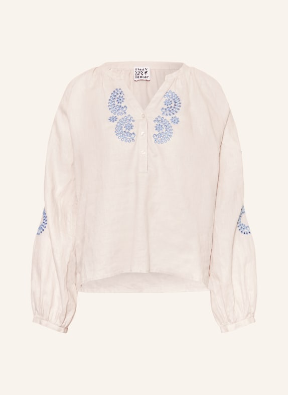 Emily VAN DEN BERGH Blusenshirt ECRU / HELLBLAU
