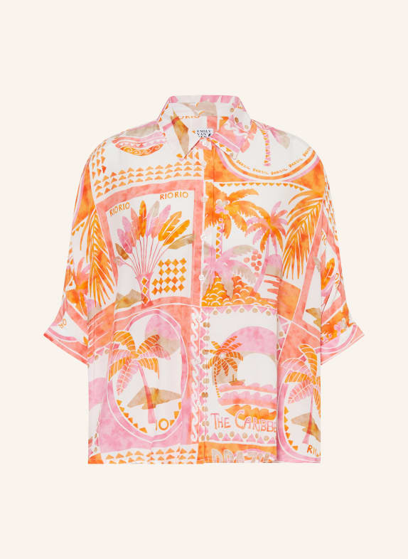 Emily VAN DEN BERGH Hemdbluse ECRU / PINK / ORANGE