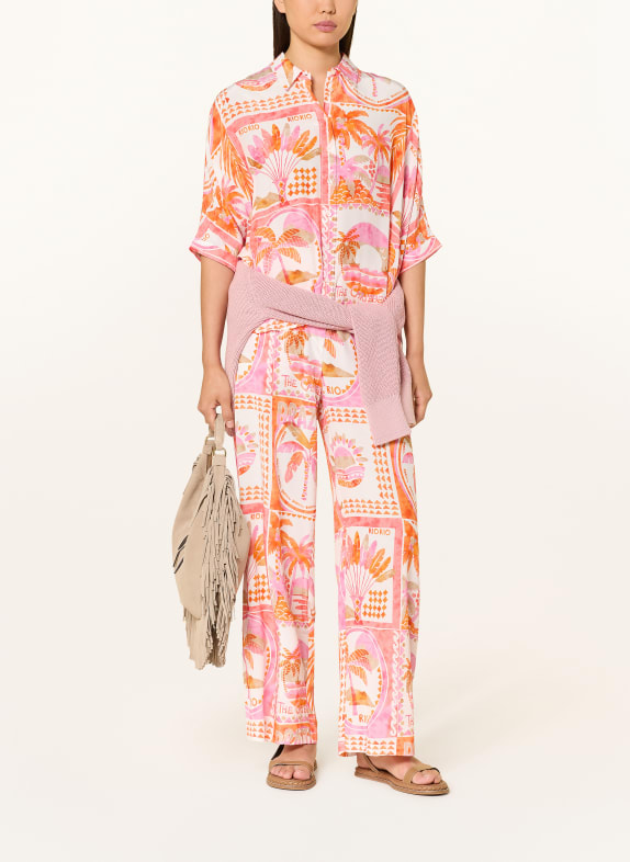 Emily VAN DEN BERGH overhemdblouse ECRU / ROZE / ORANJE