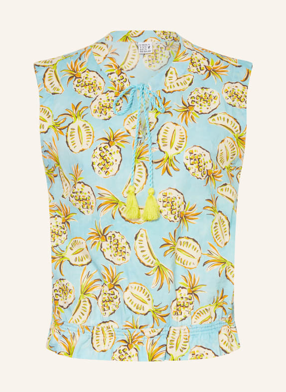 Emily VAN DEN BERGH Blusentop TÜRKIS / ORANGE / GELB