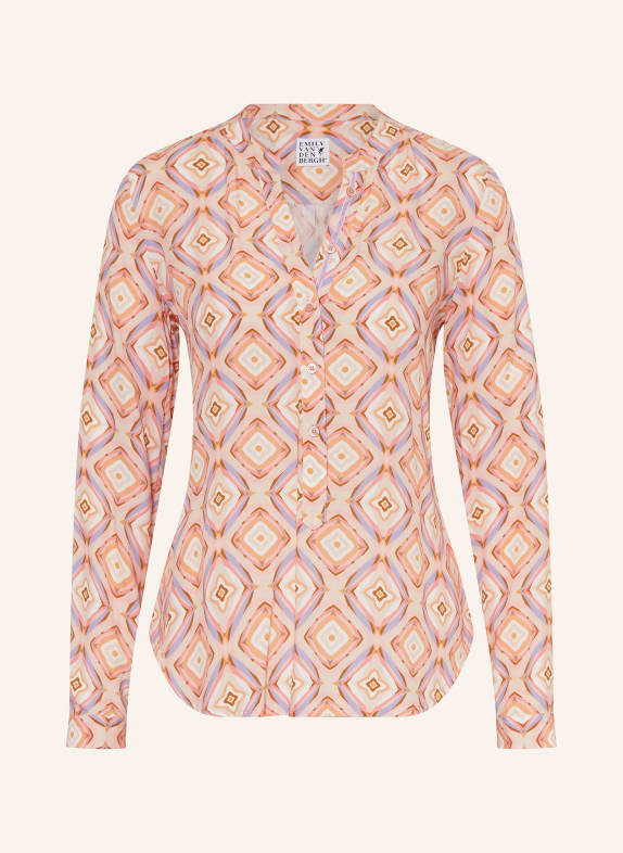 Emily VAN DEN BERGH blouse shirt LIGHT BROWN / PINK / LIGHT PURPLE