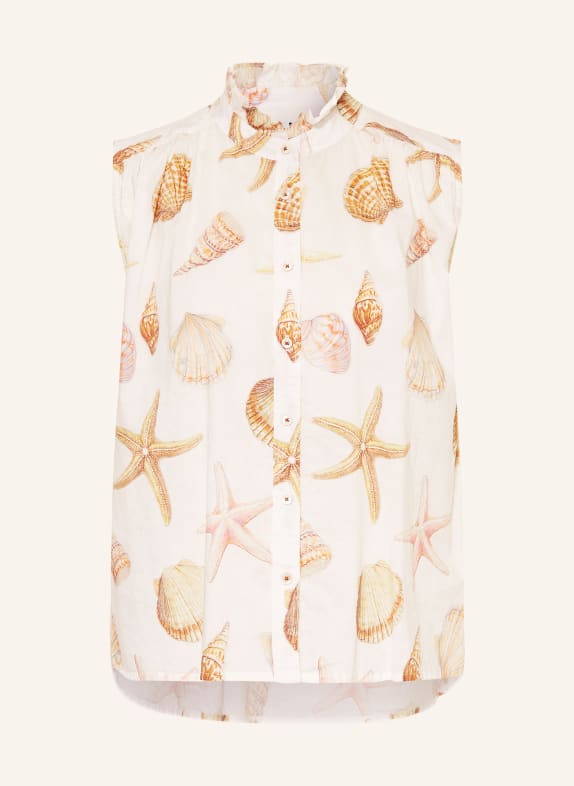 Emily VAN DEN BERGH Blusentop mit Rüschen CREME / HELLBRAUN / BEIGE