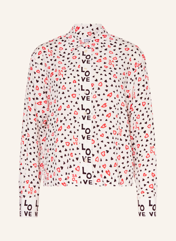 Emily VAN DEN BERGH Hemdbluse WEISS / ROT / SCHWARZ