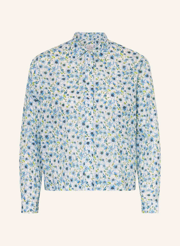 Emily VAN DEN BERGH Hemdbluse CREME / HELLBLAU / BLAU