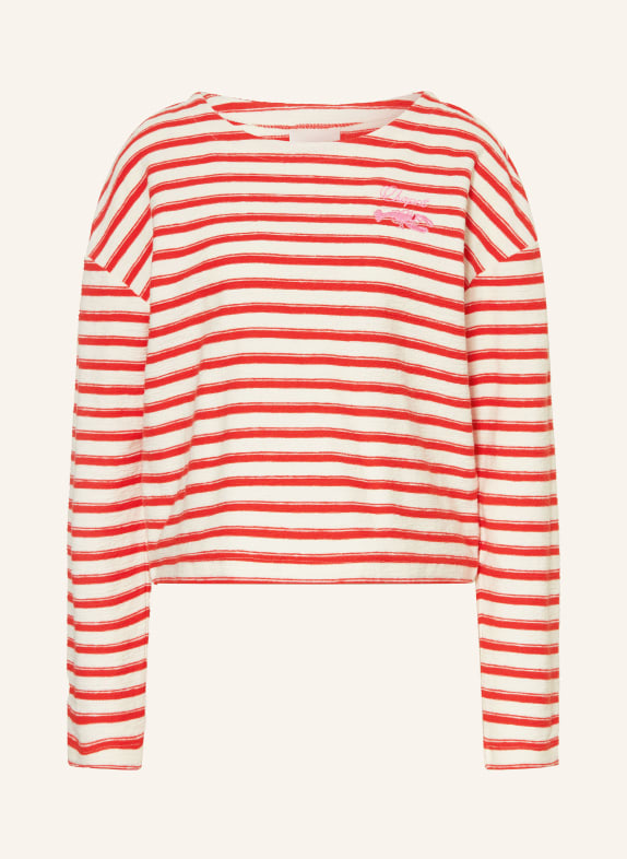 FABIENNE CHAPOT T-shirt à manches longues CELINA ROUGE / CRÈME