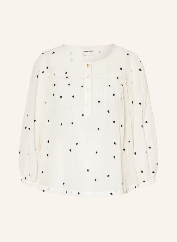 FABIENNE CHAPOT Blusenshirt BINDI mit 3/4-Arm und Stickereien CREME / SCHWARZ