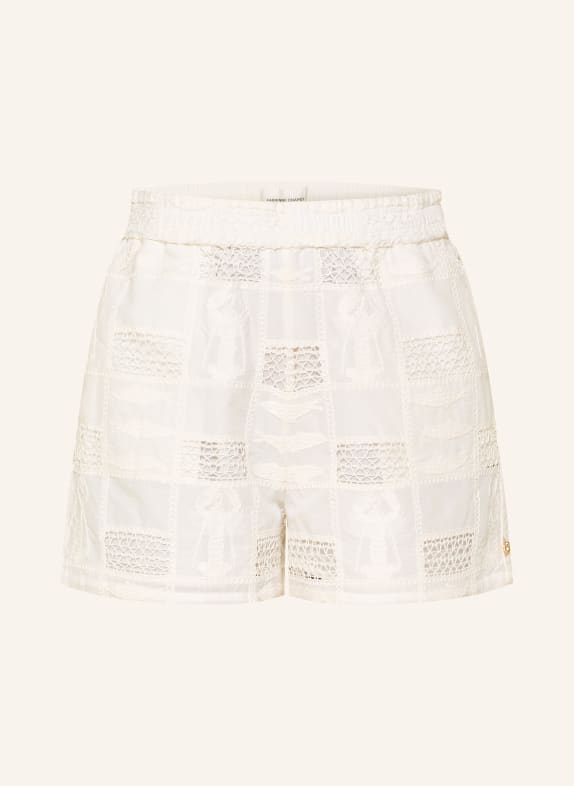 FABIENNE CHAPOT Shorts BEN mit Lochspitze und Stickereien WEISS