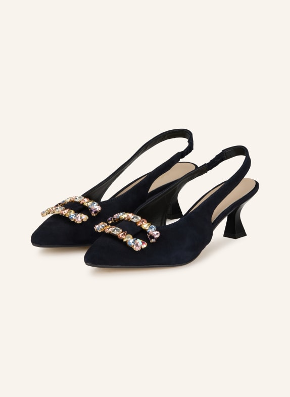 darling harbour Slingpumps mit Schmucksteinen SCHWARZ
