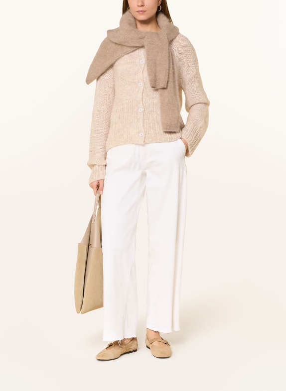 MILANO ITALY Cardigan en mohair BEIGE