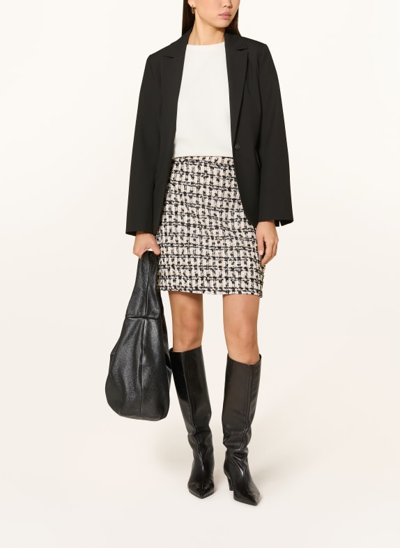JOOP! Bouclé rok SCARA WIT / BEIGE / ZWART