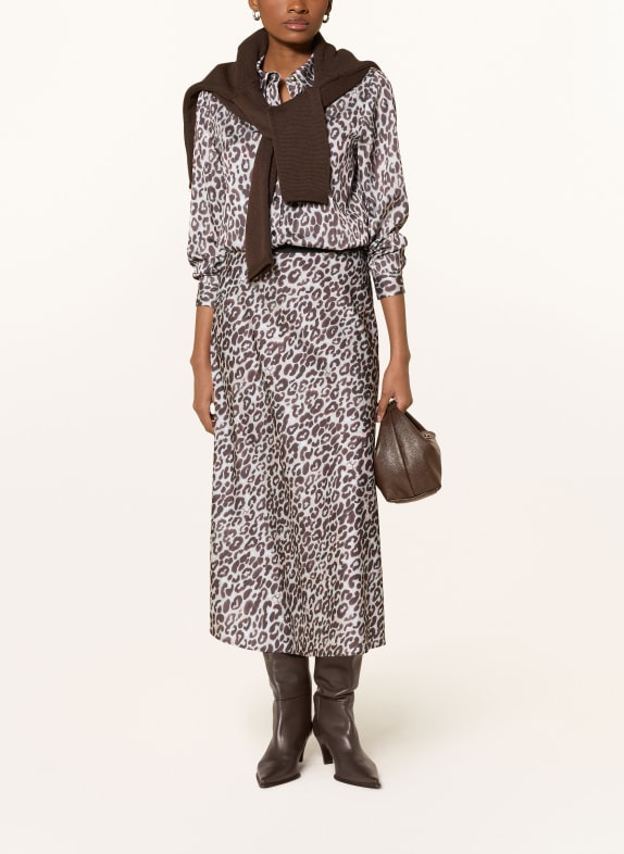 JOOP! Satijnen rok SAIDY DONKERGRIJS / BEIGE / BLAUWGRIJS